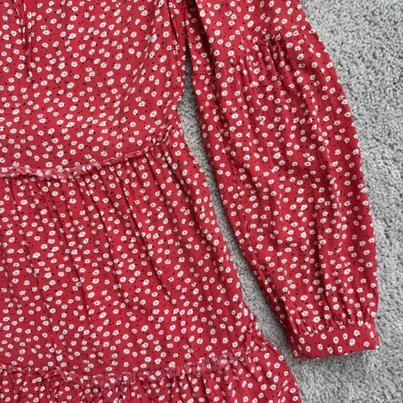 Rails Everly Mini Dress Red Daisy Floral Carmine Size XXS NWT - Picture 5 of 9